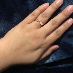 Opal/pink stone ring